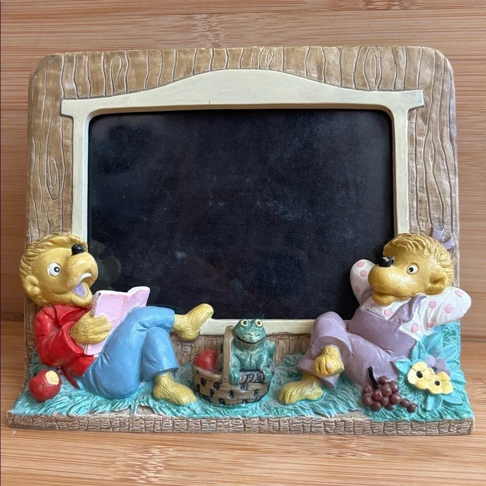 Vintage 1991 Princess House Berenstain Bears 3D Picture Frame 3.5” x 5” Photo